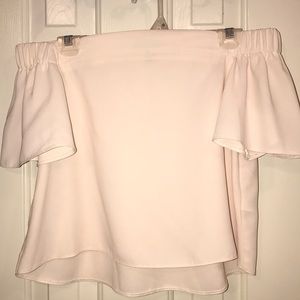 TOPSHOP off the shoulder white/cream top!!